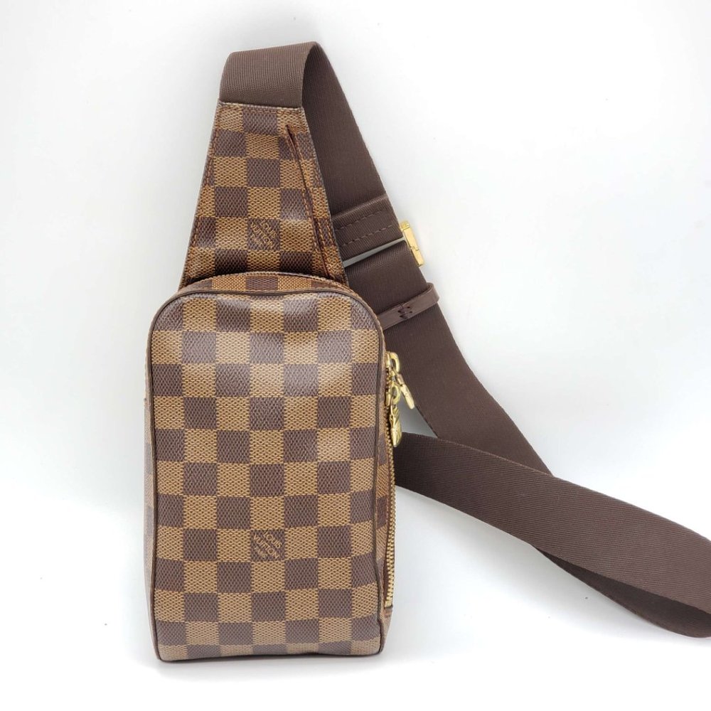 100% Authentic Louis Vuitton Geronimos Damier Ebene Crossbody Bag